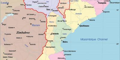 Mosambiek politieke kaart