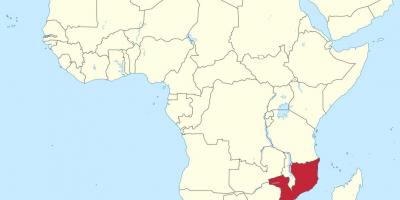 Kaart van Mosambiek-afrika