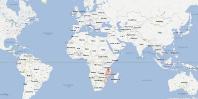 Mosambiek op'n wêreld kaart